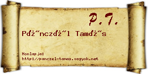 Pánczél Tamás névjegykártya