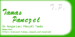 tamas panczel business card